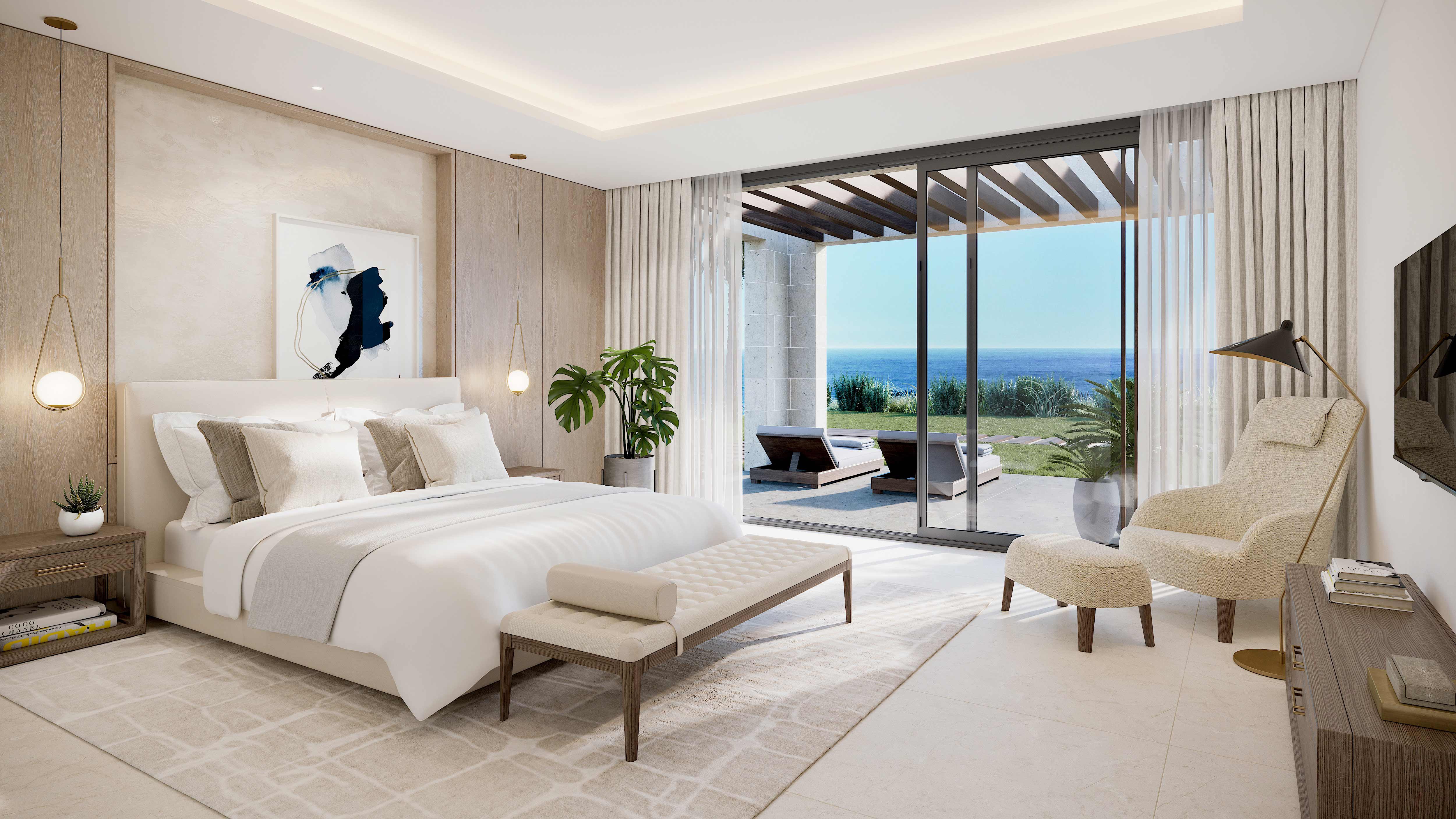 Refined bedroom interior at Silversands